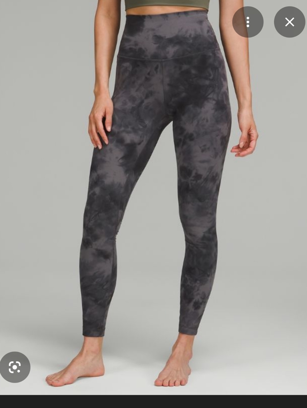 lululemon athletica Women's High-Rise Tie-Dye Leggings in Charcoal Gray